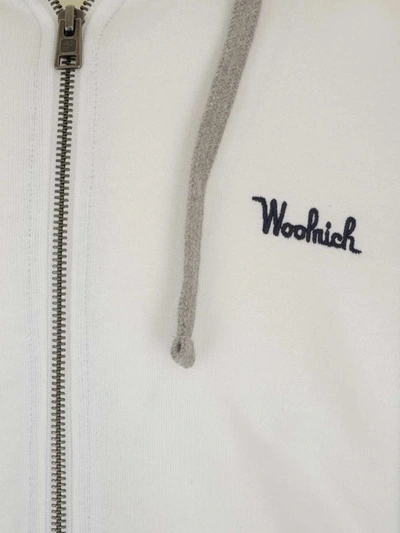 Shop Woolrich Men's White Other Materials Sweatshirt
