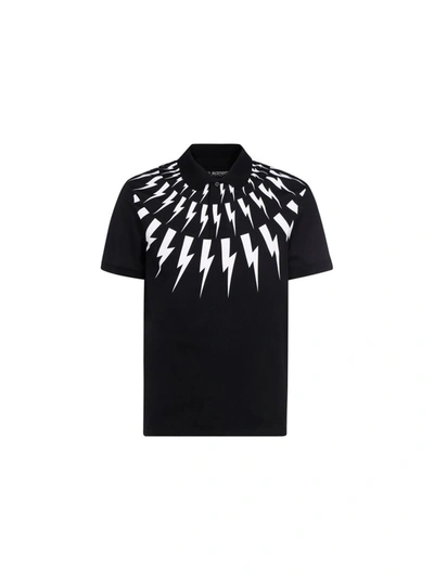 Shop Neil Barrett Men's Black Other Materials Polo Shirt