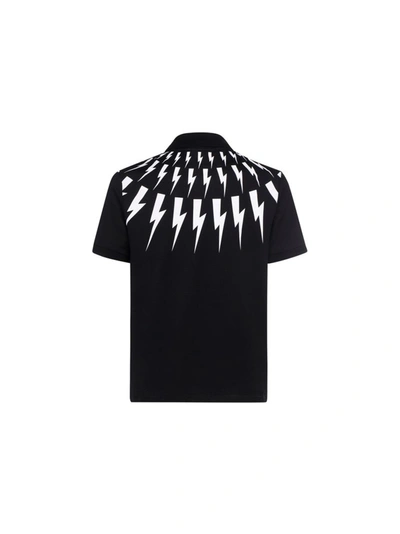 Shop Neil Barrett Men's Black Other Materials Polo Shirt