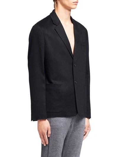 Shop Prada Men's Black Cashmere Blazer