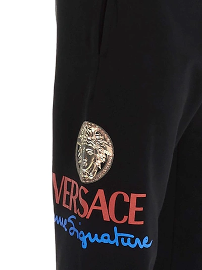 Shop Versace Men's Black Cotton Joggers
