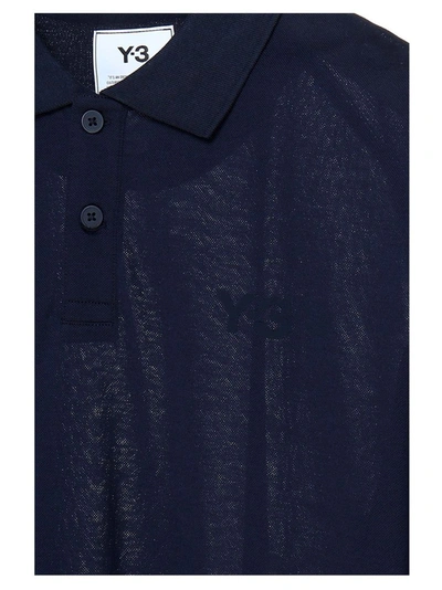 Shop Adidas Y-3 Yohji Yamamoto Men's Blue Cotton Polo Shirt