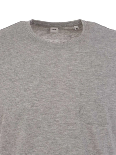 Shop Aspesi Men's Grey Cotton T-shirt