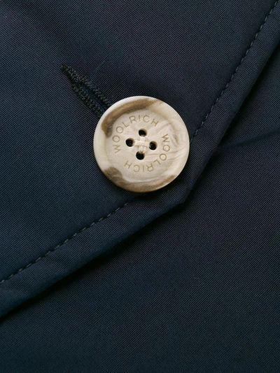 Shop Woolrich Men's Blue Cotton Outerwear Jacket
