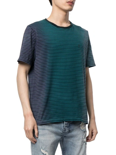 Shop Saint Laurent Men's Green Cotton T-shirt