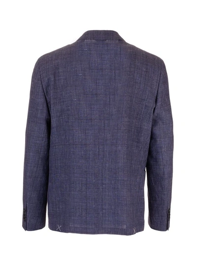 Shop Fay Men's Blue Linen Blazer