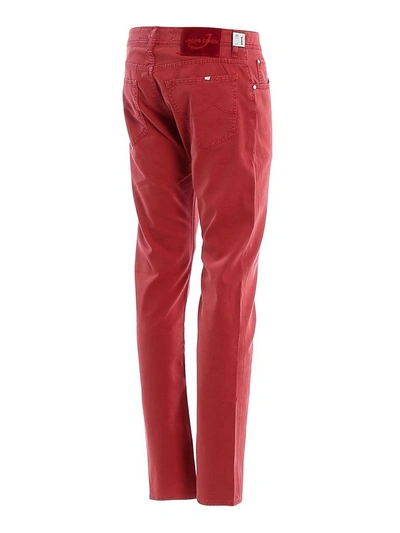 Shop Jacob Cohen Men's Red Cotton Jeans