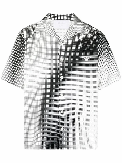 Shop Prada Men's Black Cotton Shirt