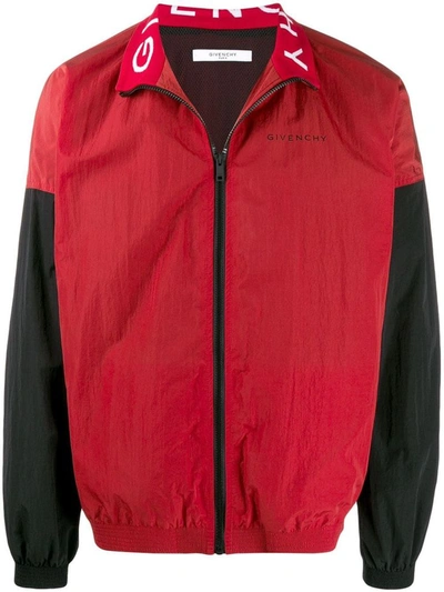 Shop Givenchy Men's Red Polyamide Outerwear Jacket