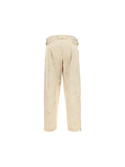 Shop Maison Margiela Men's Beige Cotton Pants