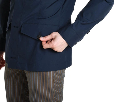 Shop Brunello Cucinelli Men's Blue Cotton Outerwear Jacket