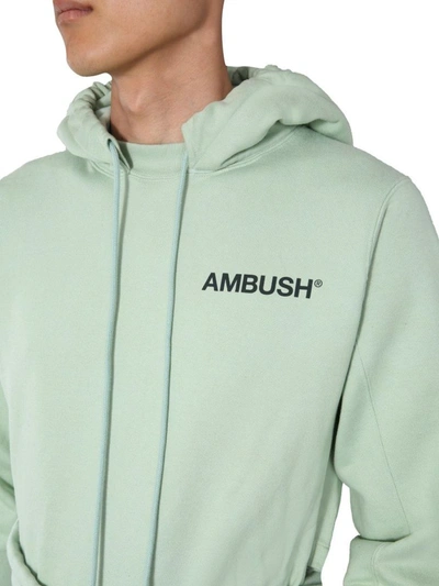 Shop Ambush Men's Green Cotton Sweatshirt