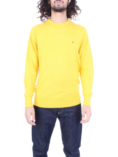 Shop Tommy Hilfiger Men's Yellow Cotton Sweater