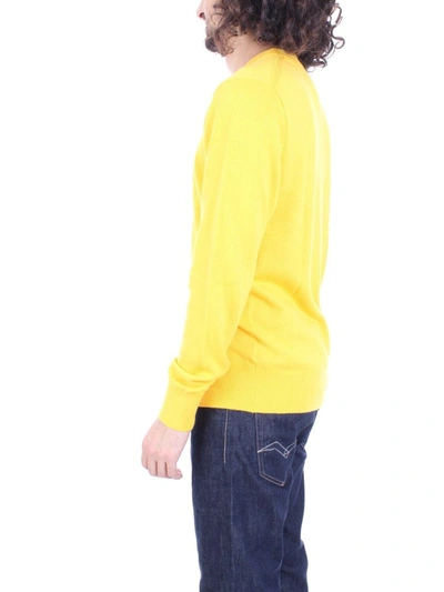 Shop Tommy Hilfiger Men's Yellow Cotton Sweater