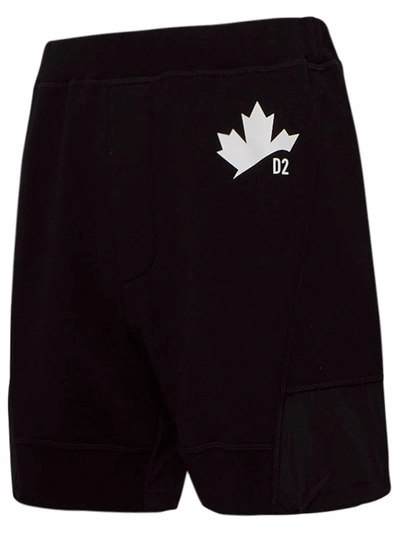 Shop Dsquared2 Men's Black Cotton Shorts