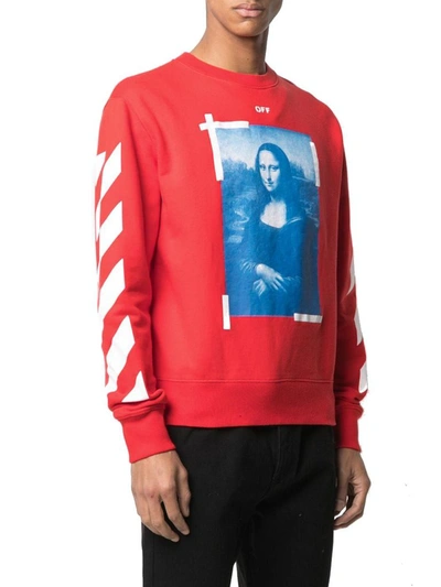 Shop Off-white Men's Red Cotton Sweatshirt