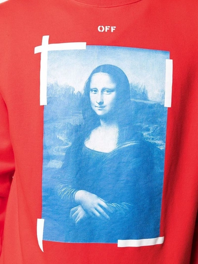 Shop Off-white Men's Red Cotton Sweatshirt
