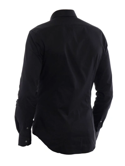 Shop Emporio Armani Men's Black Cotton Shirt