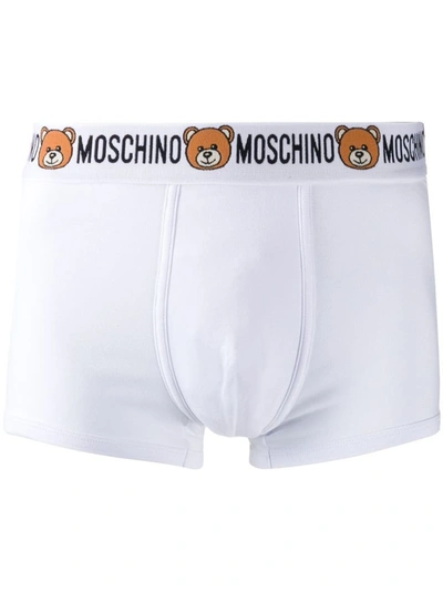 Shop Moschino Men's White Cotton Boxer