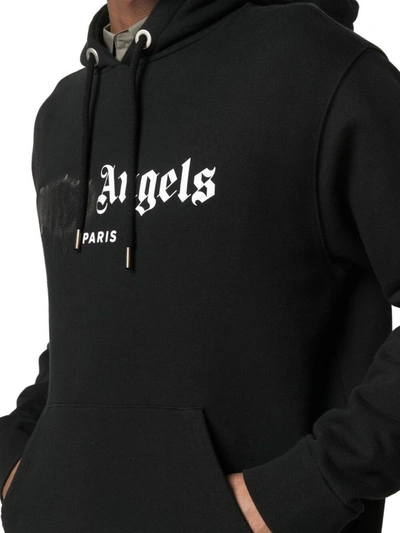 Shop Palm Angels Men's Black Cotton Sweatshirt