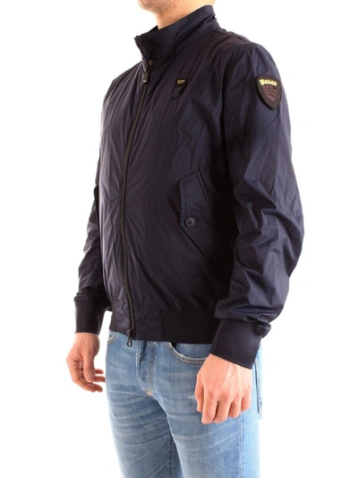 Shop Blauer Men's Blue Polyester Outerwear Jacket