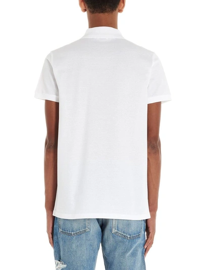 Shop Saint Laurent Men's White Cotton Polo Shirt