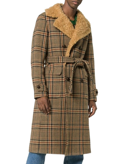 Shop Gucci Men's Brown Wool Coat