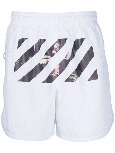 Shop Off-white Men's White Polyester Shorts