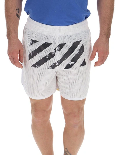 Shop Off-white Men's White Polyester Shorts