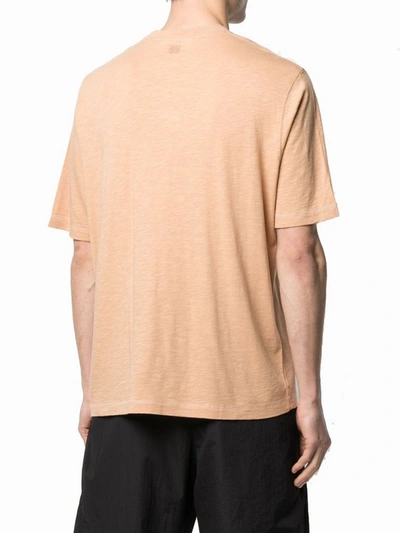 Shop Ami Alexandre Mattiussi Men's Orange Cotton T-shirt