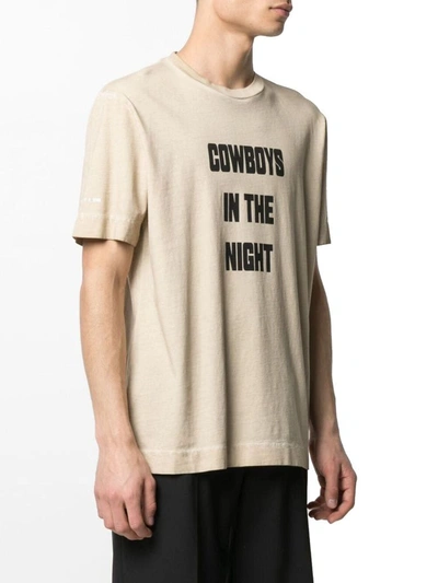 Shop Alyx Men's Beige Cotton T-shirt