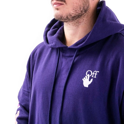 Shop Off-white Men's Purple Cotton Sweatshirt