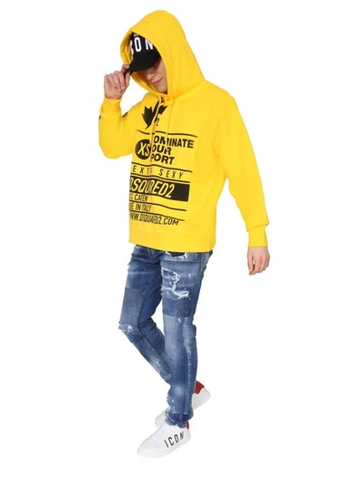 Shop Dsquared2 Men's Yellow Other Materials Sweatshirt
