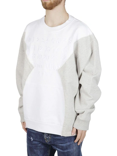 Shop Maison Margiela Men's Grey Cotton Sweatshirt