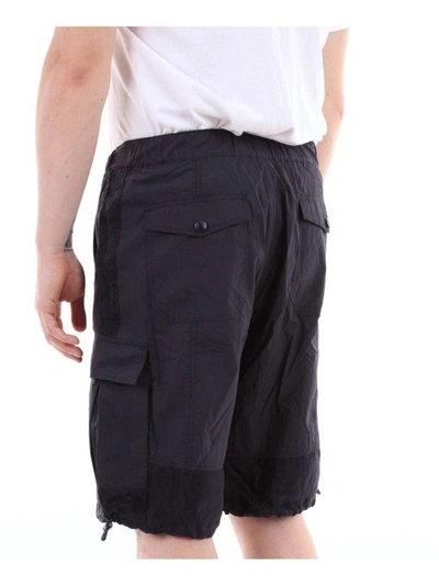 Shop Valentino Men's Blue Cotton Shorts