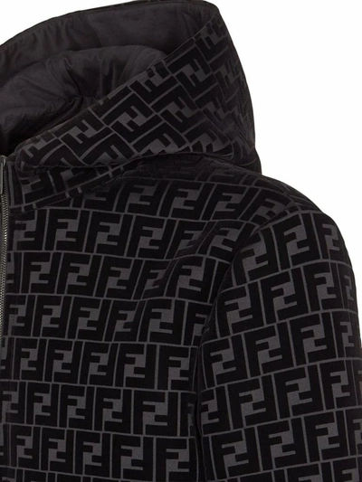 Shop Fendi Men's Black Polyester Outerwear Jacket