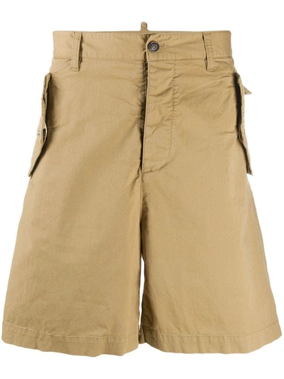 Shop Dsquared2 Men's Beige Cotton Shorts