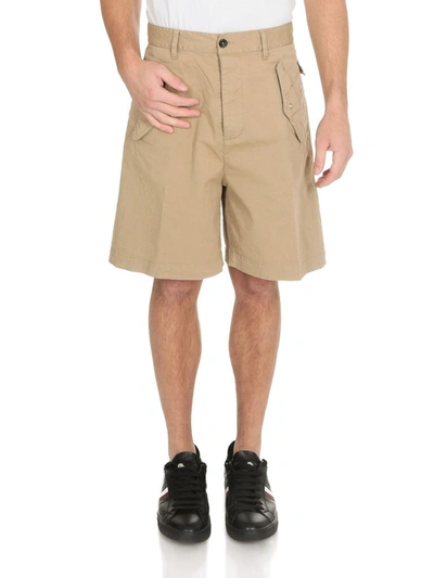 Shop Dsquared2 Men's Beige Cotton Shorts