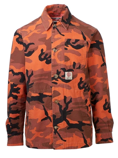 Shop Mcq By Alexander Mcqueen Men's Orange Cotton Jacket