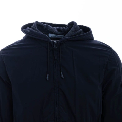 Shop Stone Island Men's Black Polyamide Outerwear Jacket