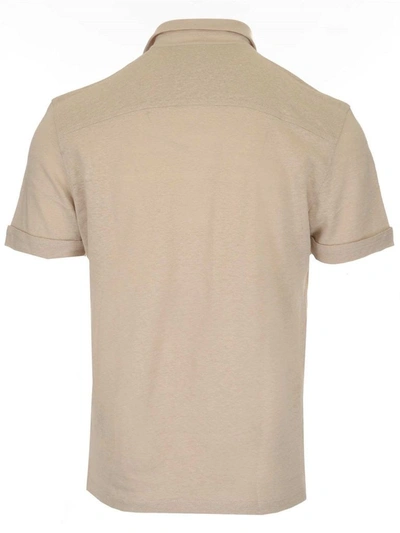 Shop Ermenegildo Zegna Men's Beige Other Materials Polo Shirt