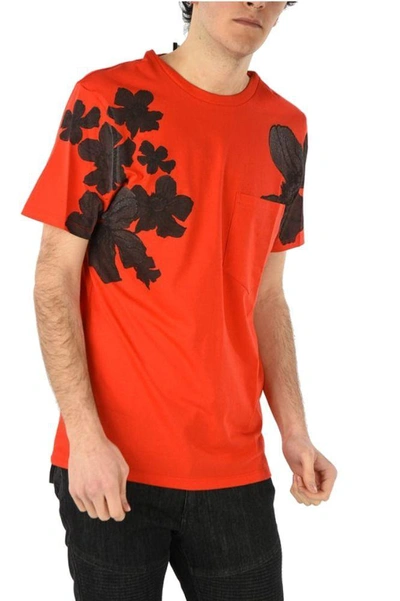Shop Neil Barrett Men's Red Cotton T-shirt