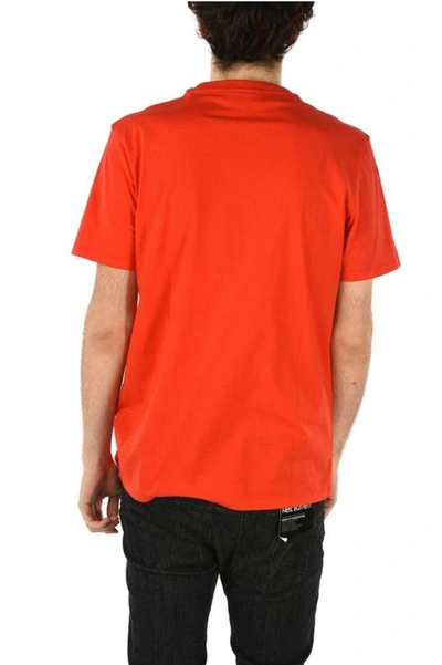 Shop Neil Barrett Men's Red Cotton T-shirt