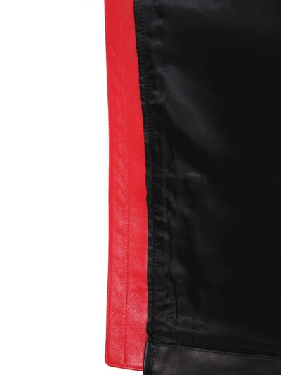 Shop Alexander Mcqueen Men's Black Leather Outerwear Jacket