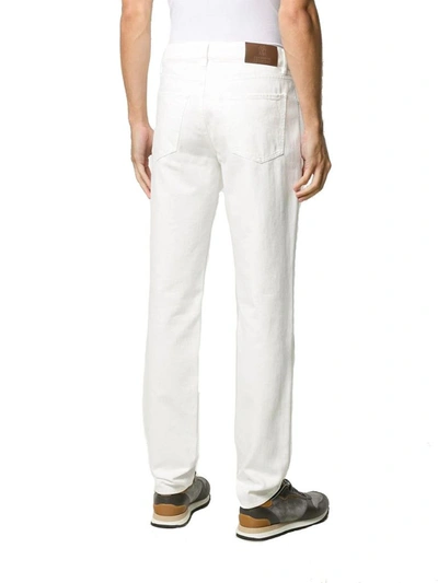 Shop Brunello Cucinelli Men's Beige Cotton Jeans