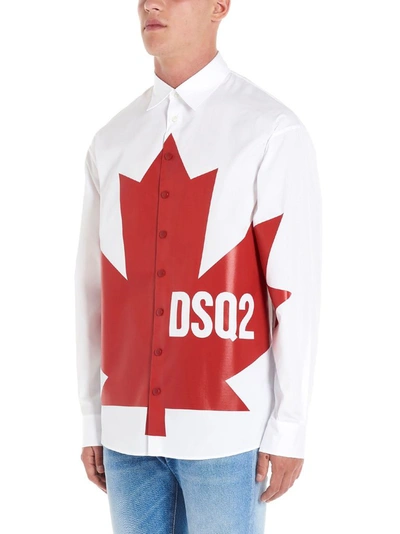 Shop Dsquared2 Men's White Cotton Shirt