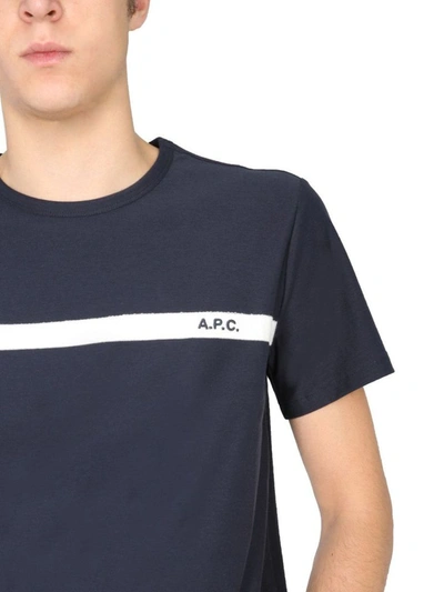 Shop Apc A.p.c. Blue T-shirt