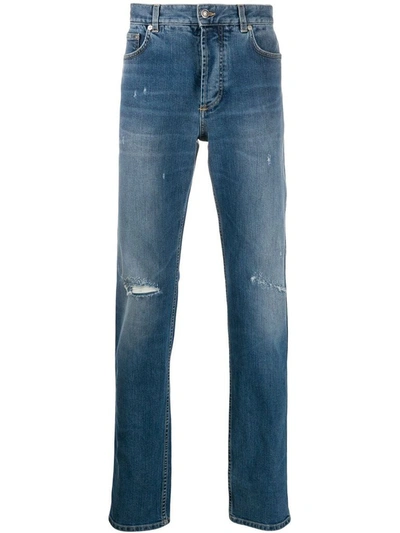 Shop Givenchy Men's Blue Cotton Jeans