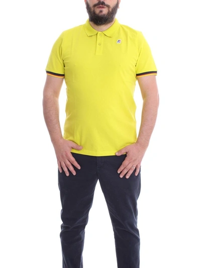 Shop K-way Men's Yellow Cotton Polo Shirt