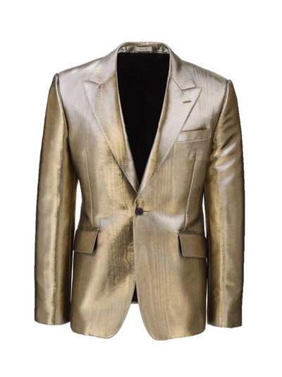 Shop Alexander Mcqueen Men's Gold Blazer